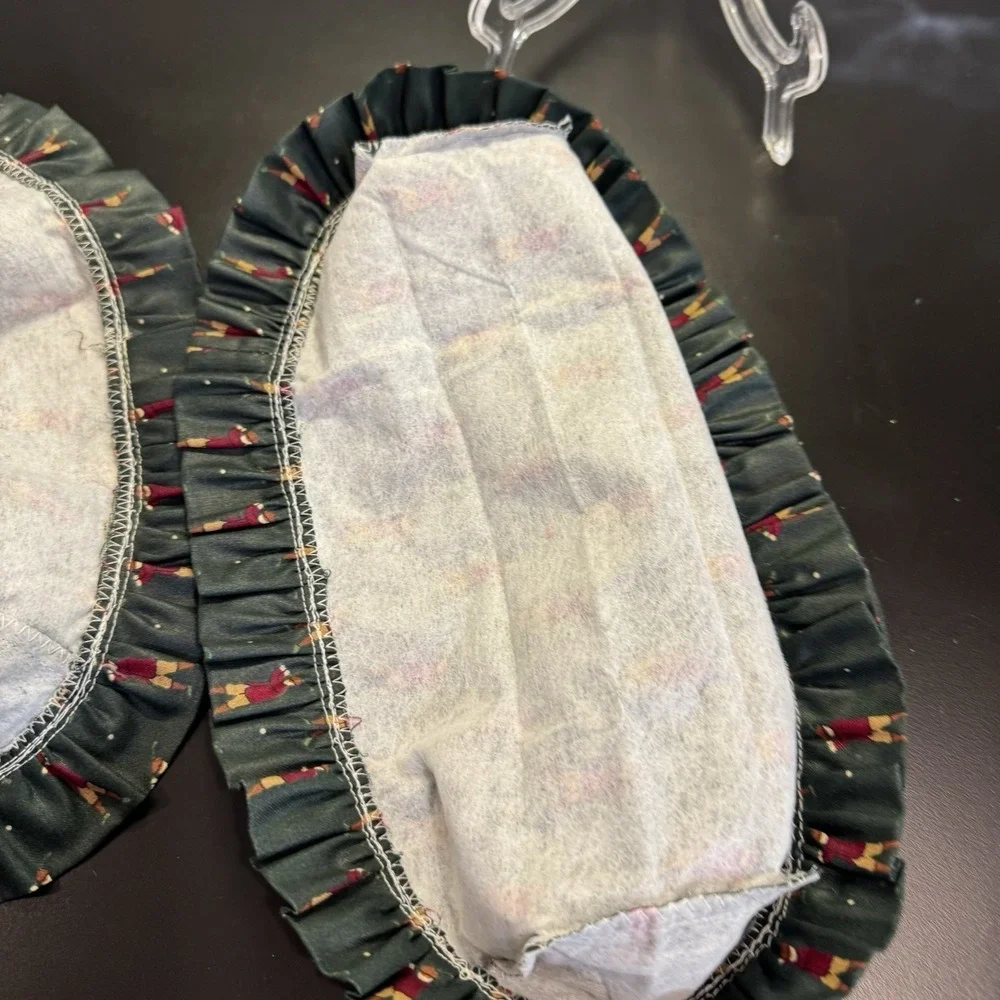 2 Longaberger‎  Basket Liner Dark Hunter Green With Vintage Golf Player Pattern